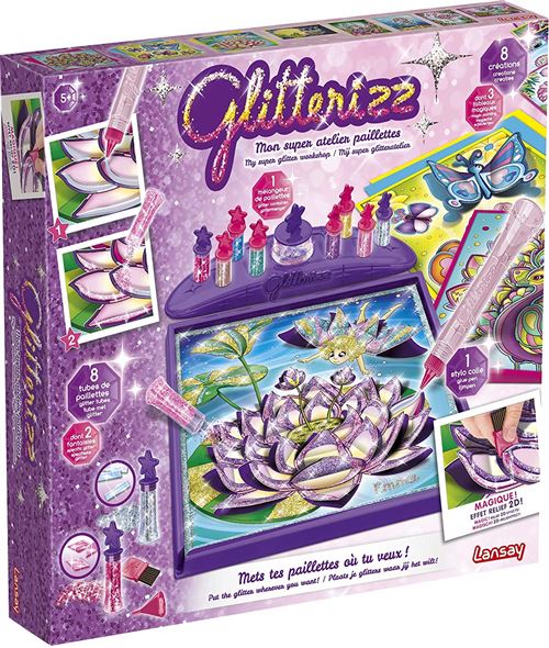 Kit créatif Glitterizz Mon super atelier paillettes Lansay