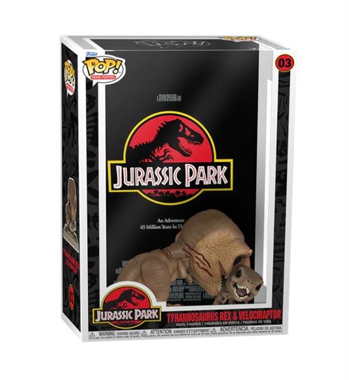 Funko - Figurine Pop Movie Poster - Jurassic Park - Tyrannosaurus rex et Velociraptor - Image 3