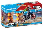 Playmobil Stuntshow 70553 Stuntshow Pilote de moto et mur de feu