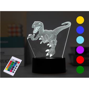 Lampe 3d Itotal avec télécommande Vélociraptor