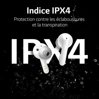 Ecouteurs sans fil à réduction du bruit LG Tone Free Bluetooth True Wireless Blanc