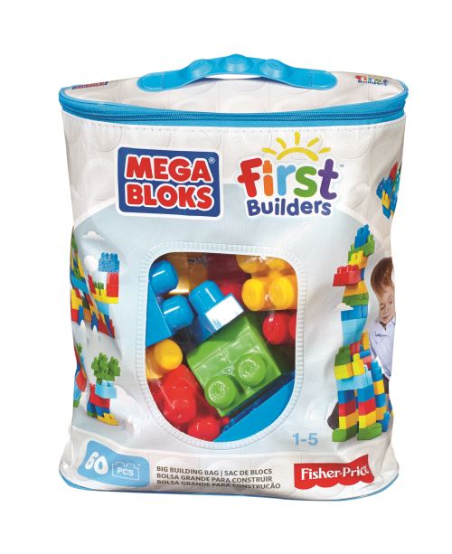 Jeu de construction Mega Bloks First builders Sac 60 blocs Medium Classique