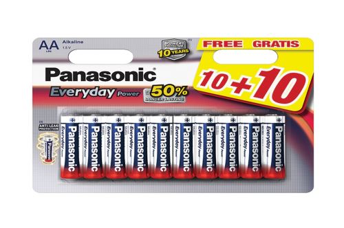 Pack de 10+10 piles Panasonic Everyday Power LR06 AA