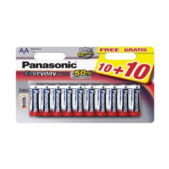 Pack de 10+10 piles Panasonic Everyday Power LR06 AA