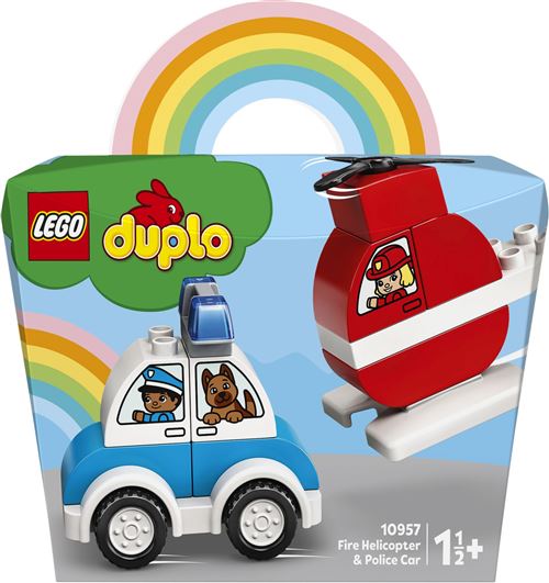 LEGO® DUPLO® 10957 Mon premier hélicoptère de pompiers et voiture de police
