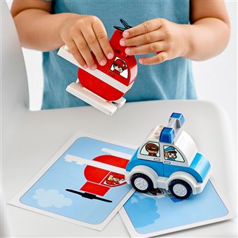 LEGO® DUPLO® 10957 Mon premier hélicoptère de pompiers et voiture de police