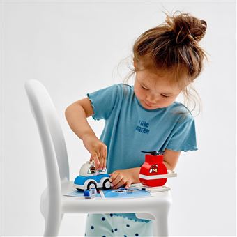 LEGO® DUPLO® 10957 Mon premier hélicoptère de pompiers et voiture de police