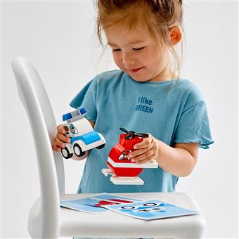 LEGO® DUPLO® 10957 Mon premier hélicoptère de pompiers et voiture de police