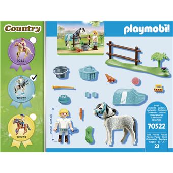 Playmobil Country 70522 Cavalière avec poney gris