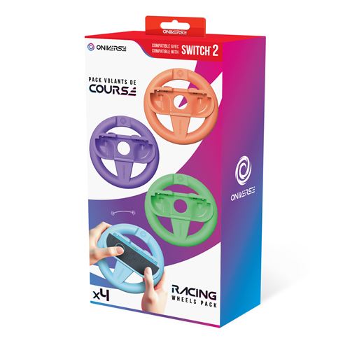 Pack de 4 Volants de Course pour Nintendo Switch 2 Oniverse Accessoires pour Mario Kart Supports Volant
