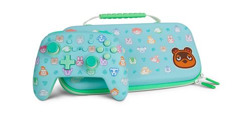 Wired Enhanced Controller Animal Crossing New Horizons For Nintendo Switch Green and Blue