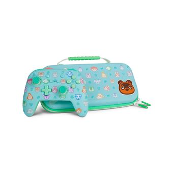Manette filaire PowerA pour Nintendo Switch Animal Crossing New Horizons Vert et Bleu - 1