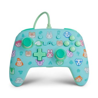 Manette filaire Power A Animal Crossing New Horizons Vert et Bleu