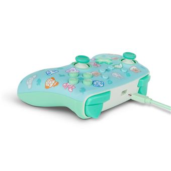 Manette filaire Power A Animal Crossing New Horizons Vert et Bleu