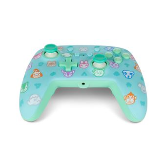 Manette filaire Power A Animal Crossing New Horizons Vert et Bleu