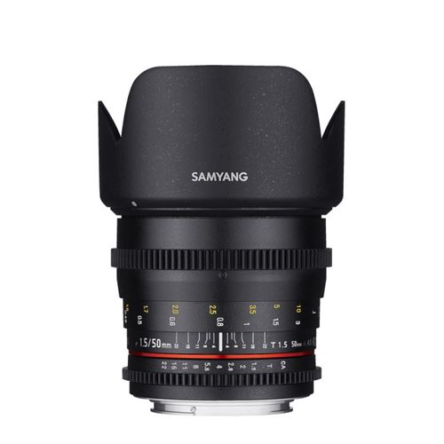 Objectif hybride vidéo Samyang VDSLR 50mm T1.5 MK2 noir pour Sony FE