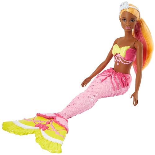 Barbie Poupée Sirène Dreamtopia Ronde, Cheveux Roses , Avec Queue D Sirene A Degrade Rose Et Diademe Jouet Enfant Des 3 A Amz B09n