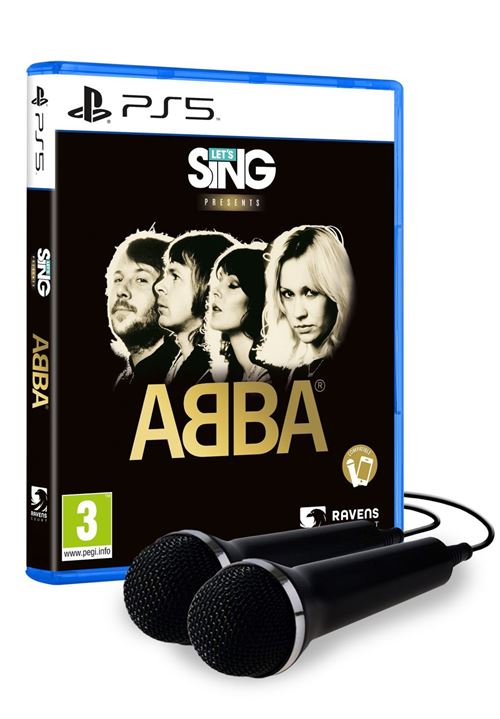 Pochette avant du jeu Let's Sing presents ABBA + 2 Micros PS5