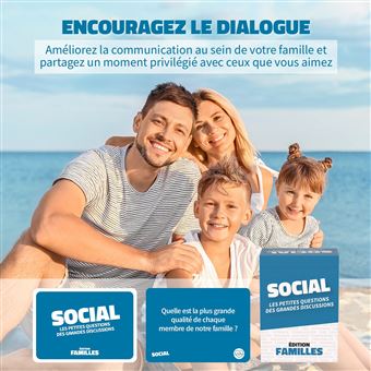 Jeu de cartes Cartamundi SOCIAL Familles Les Petites Questions des Grandes Discussions