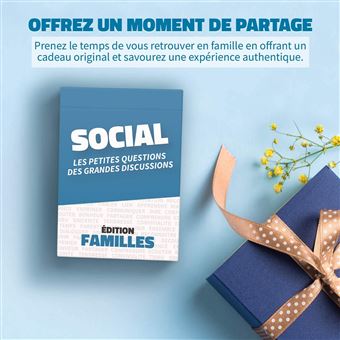 Jeu de cartes Cartamundi SOCIAL Familles Les Petites Questions des Grandes Discussions