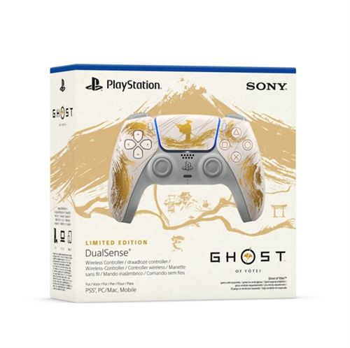 Sony Interactive Entertainment DualSense Wireless Controller - Ghost of Yōtei Gold Limited Edition Gold, White Bluetooth/USB Gamepad Analogue / Digital Android, MAC, PC, PlayStation 5, iOS