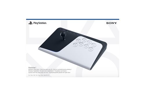 Stick d'arcade sans fil Sony FlexStrike™ Blanc et Noir pour PS5 et PC