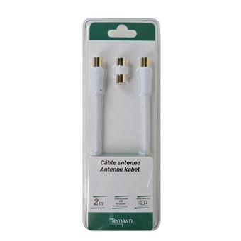 Câble Antenne LogiLink CA1061 - Blanc, 2,5 M, Mâle/femelle - Parfait Pour Améliorer La Réception TV/radio
