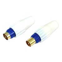 Kit Connecteur coaxial Temium plaqué or mâle / femelle