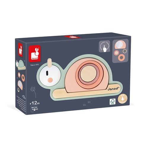 Jeu d'éveil Janod Empilable Sensoriel Escargot - Janod