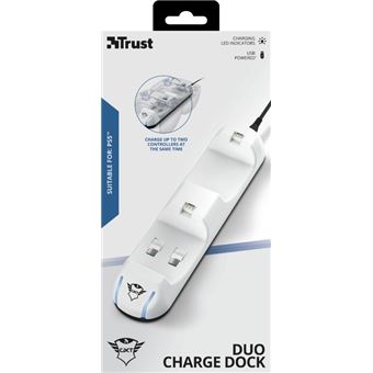 Station de charge Duo Trust GXT 251 pour PS5 Blanc