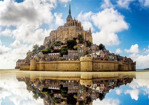 Puzzle 1000 pièces : abbaye du Mont Saint Michel Des racines et des ailes Ravensburger Nathan - vue 2