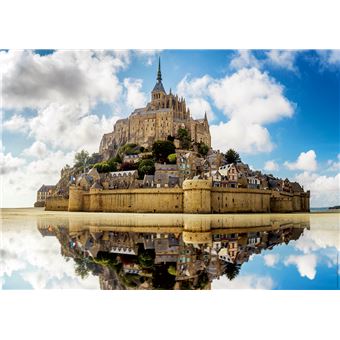 Puzzle 1000 pièces Nathan L'abbaye du Mont Saint-Michel Collection Des Racines et des Ailes - 1