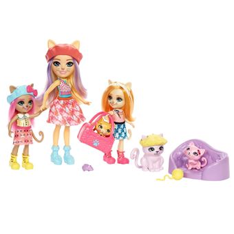 Poupées Enchantimals Famille Chat et accessoires