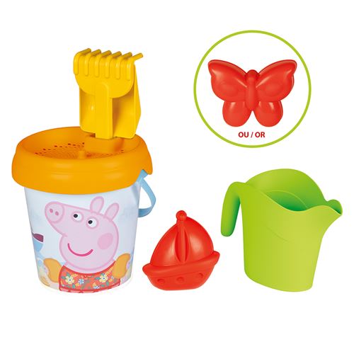 Jeu De Plage Smoby Seau De Plage Avec Anse Peppa 17 Cm