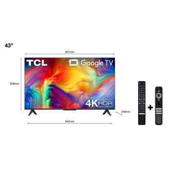 TV TCL 43P735 43'' LED 4K UHD Smart TV Aluminium brossé 2022