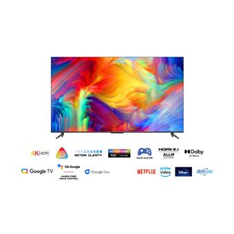 TV TCL 43P735 43'' LED 4K UHD Smart TV Aluminium brossé 2022