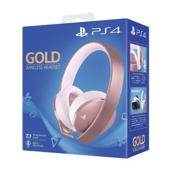 Casque-micro sans fil Gold Edition Rose Gold pour PS4 - 1
