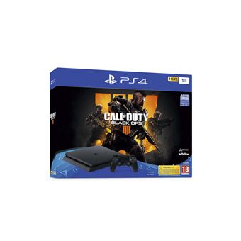 Pack Sony Console PS4 Slim 1 To Noir + Call of Duty Black Ops 4