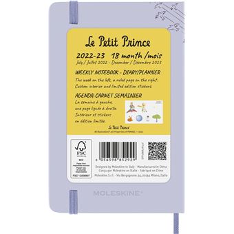 Agenda scolaire Moleskine 2022 2023 Semainier Le Petit Prince format de poche Vol