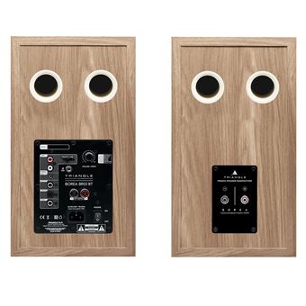 Enceinte connectée HiFi sans fil Bluetooth Borea BR03 BT Chêne Clair Vendue par paire