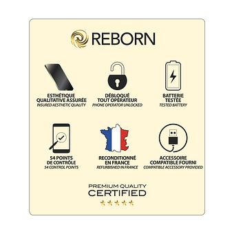 Apple iPhone 12 6,1" 5G Double SIM 64 Go Noir Reconditionné Grade A Reborn