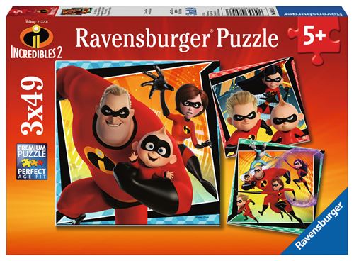 Set de 3 puzzles 49 pièces Ravensburger L'équipe des Indestructibles
