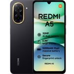 Xiaomi Redmi A5 - 4G smartphone - double SIM - RAM 3 Go / Mémoire interne 64 Go - microSD slot - 6.88" - 1640 x 720 pixels (120 Hz) - 2x caméras arrière 32 MP - front camera 8 MP - noir minuit
