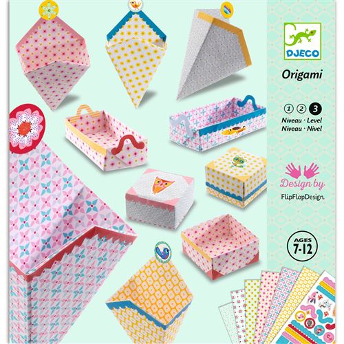 Kit cr&eacute;atif Djeco Origami Petites bo&icirc;tes