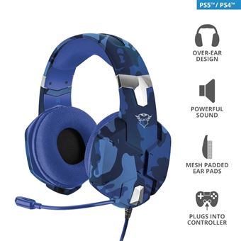 Casque Gaming circum aural Bleu como Trust GXT 322B Carus pour PS4