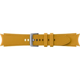 Bracelet hybride en cuir pour montre connectée Samsung Galaxy Watch4 Classic S/L Jaune moutarde