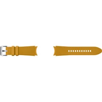 Bracelet hybride en cuir pour montre connectée Samsung Galaxy Watch4 Classic S/L Jaune moutarde