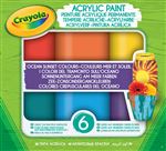 Kit créatif Crayola Acrylic Paint Couleurs Mer et Soleil