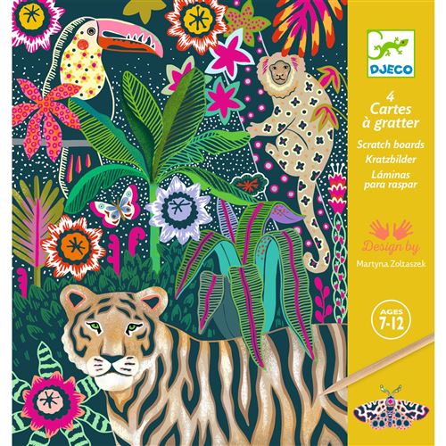 Jeu Créatif Djeco Rococo - Cartes à Gratter avec Stylet Inclus