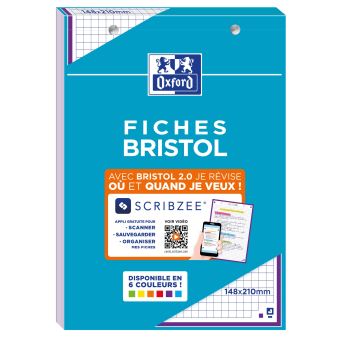 Oxford Fiches bristol REVISION 2.0, A5, bord de couleur 400153465 bei   günstig kaufen